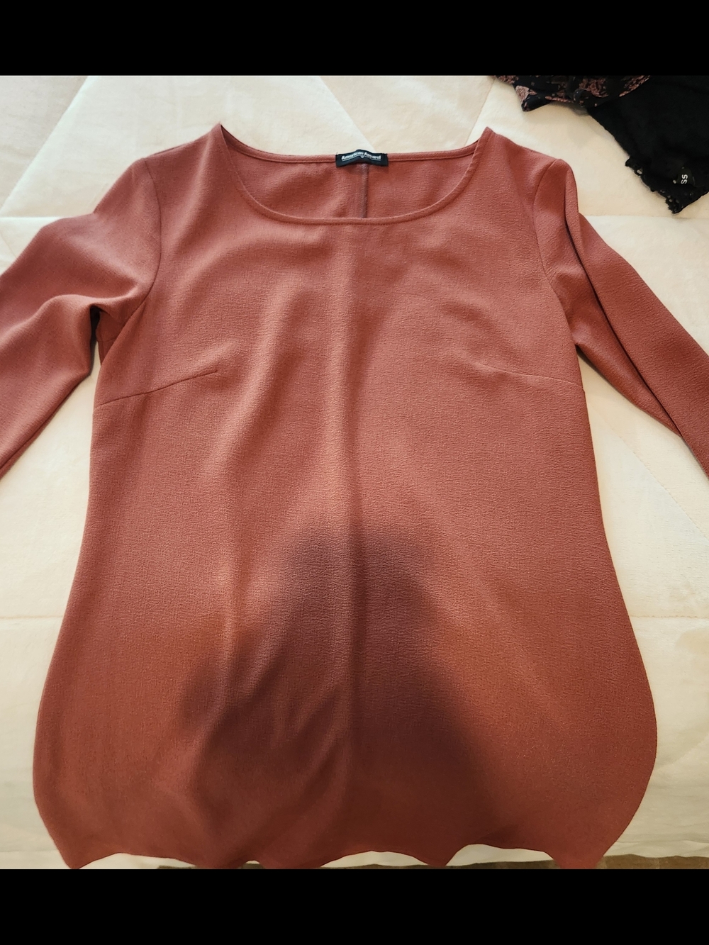 American Apparel Rust Brown Midi Dress